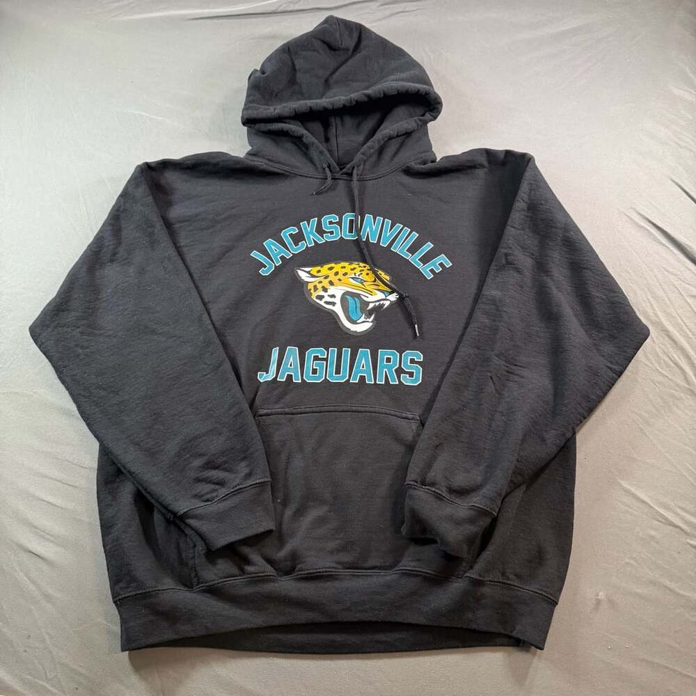 Team Apparel Jacksonville Jaguars NFL Graphic Pullover Hoodie Large